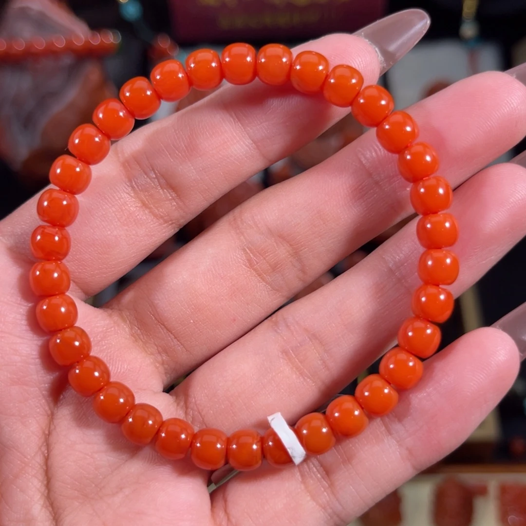 南红玛瑙未镶嵌老形手串6左右