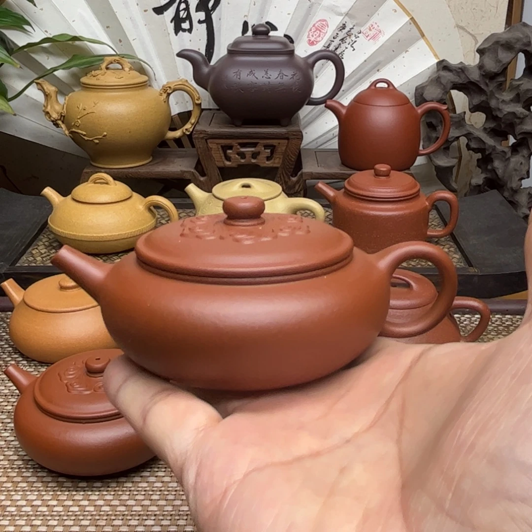 无***于茶壶紫砂黄龙山原矿小煤窑朱泥半手工制作