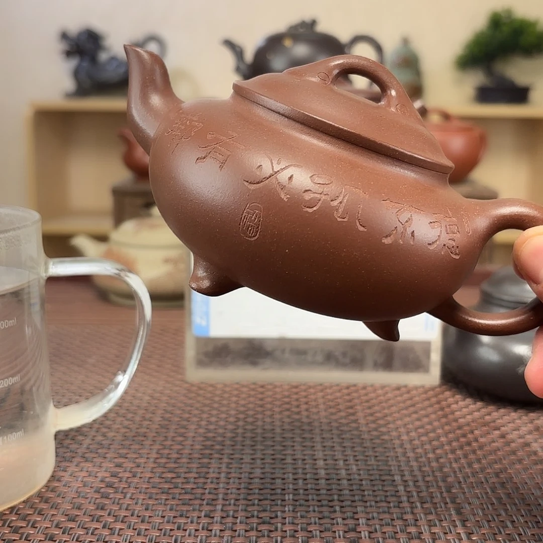 清***马茶壶紫砂微瑕处理