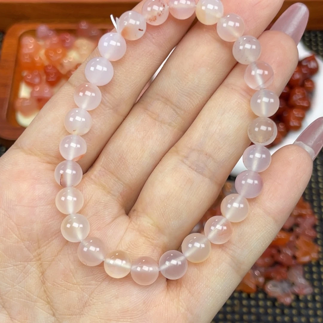 南红玛瑙未镶嵌配饰单圈7mm+