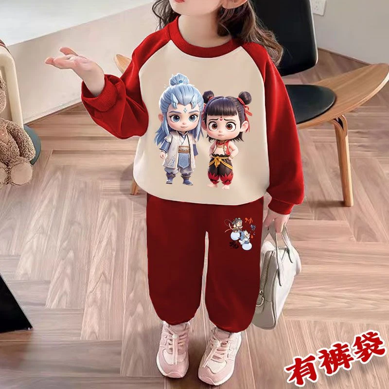 哪吒魔童闹海2025新款卫衣男童宽松儿童春秋装女童休闲