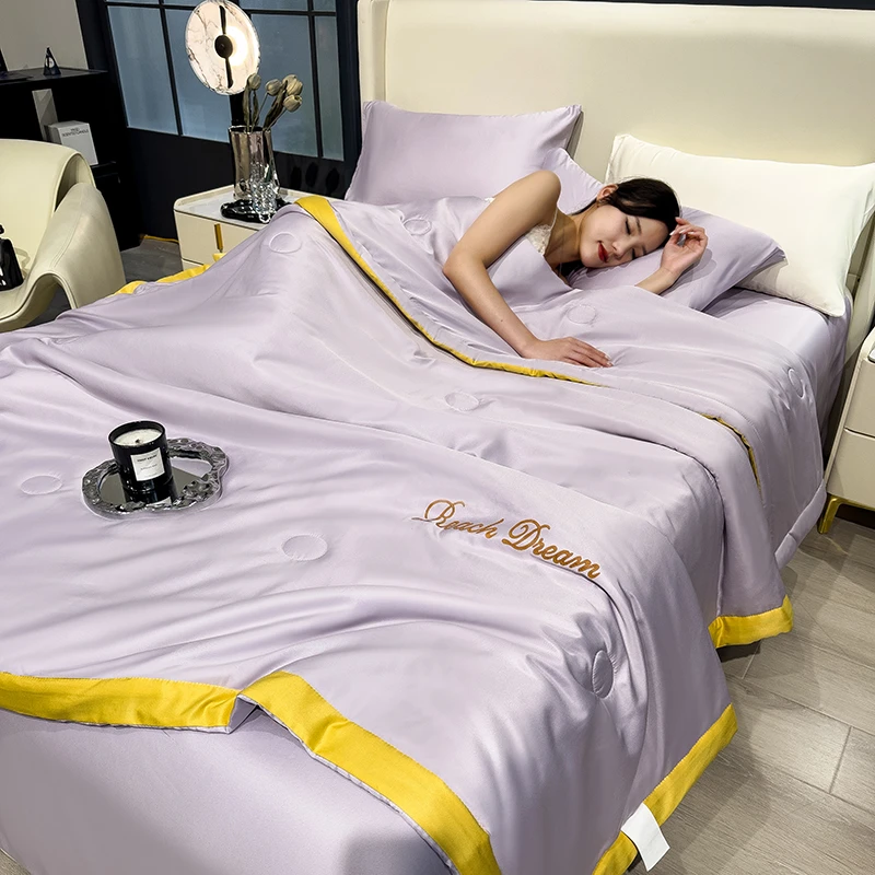 A类夏季凉感冰丝夏被夏凉被空调被单件夏天宿舍单人用薄被子被芯