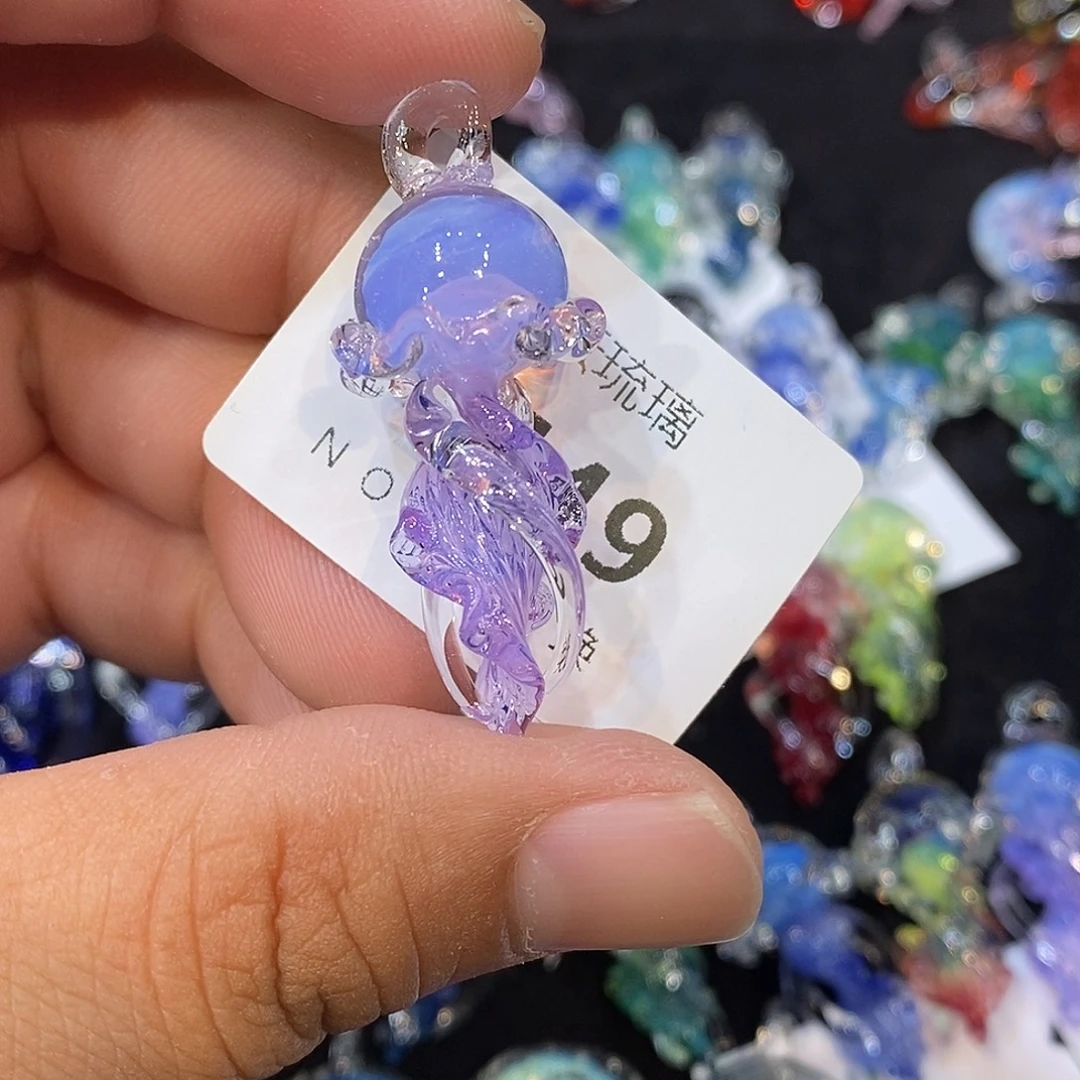 D***朏玻璃吊坠(不含链)549水母