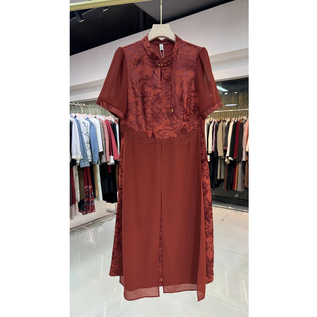 夏季新中式国风气质高级感轻奢改良版旗袍连衣裙X170