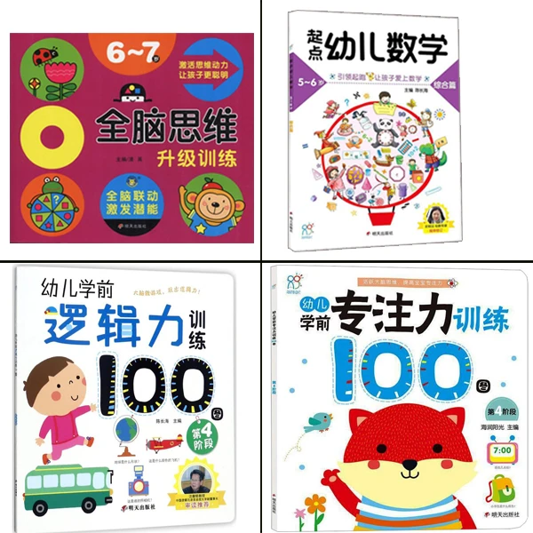 数学，逻辑力专注力学习套装（微瑕图书，不退换，介意勿拍）