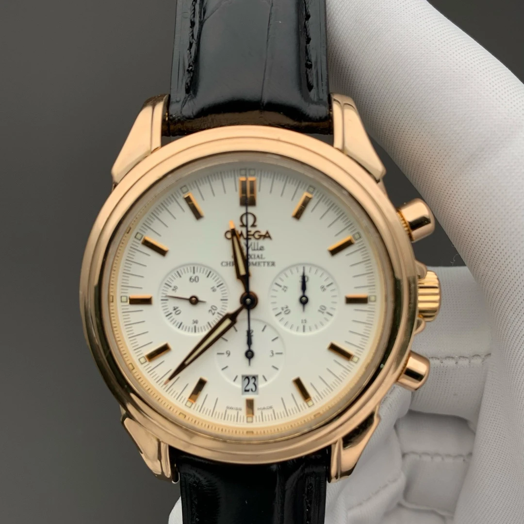 99新 Omega/欧米茄 蝶飞系列41表径｜玫瑰金白盘｜工价12万8