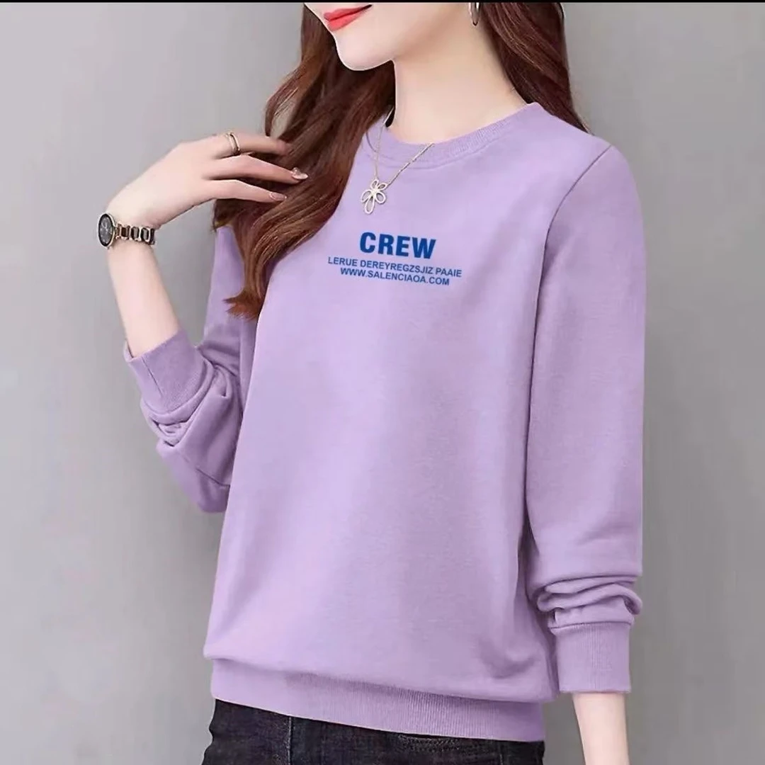 【春秋】秋季时尚圆领冬季韩版上衣女士秋冬女士华棉卫衣