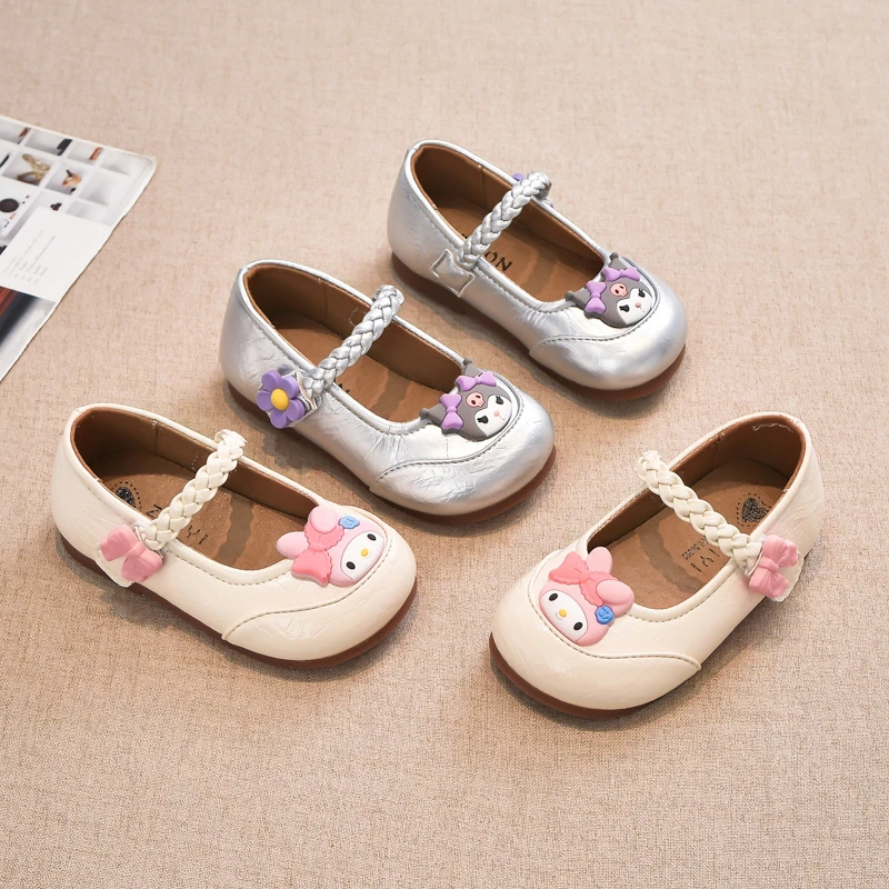 童鞋鞋子女童皮鞋新款春秋洋气库洛米公主鞋软底单鞋小童凉鞋宝宝