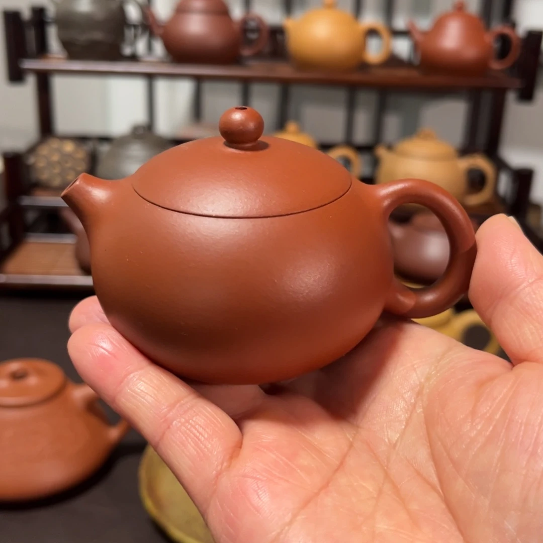 紫砂茶壶小煤窑朱泥西施