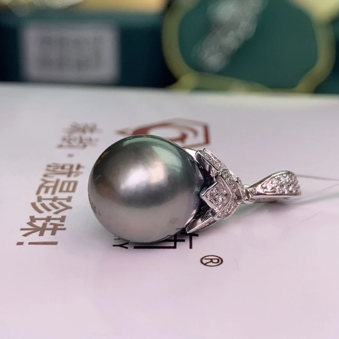 颈饰银S925镶嵌海水珍珠