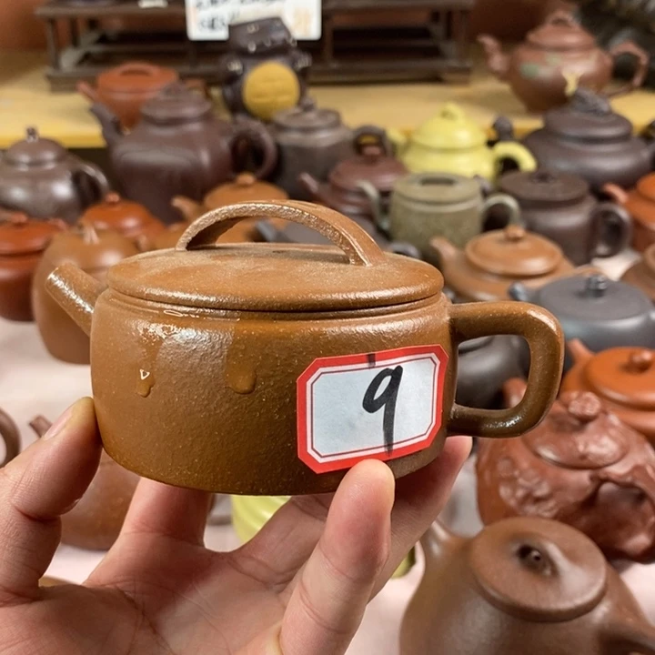 紫砂茶壶黄降坡汉瓦