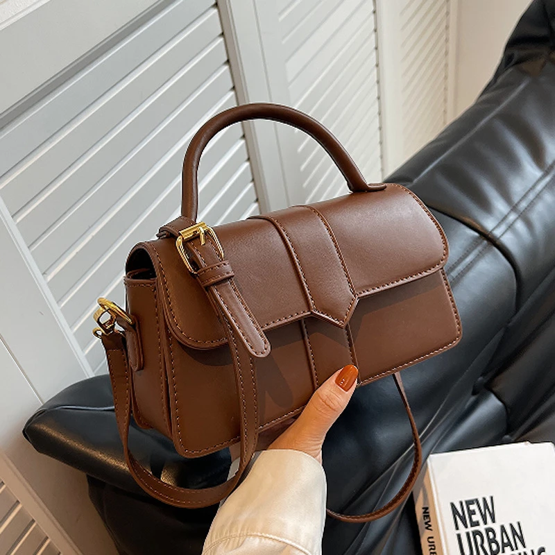 高级感女包2024新款包包时尚小众潮斜挎包复古百搭小方包单肩包包