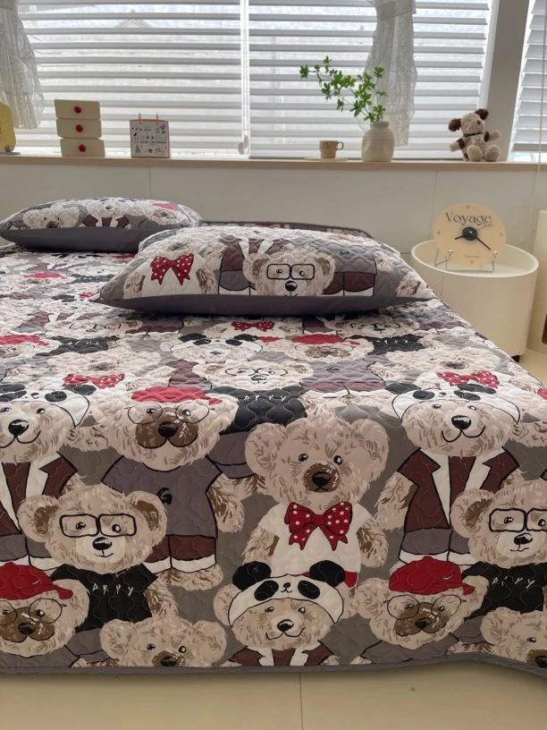 床盖三件套·水洗印花四季可用，大尺寸230.230.熊先生