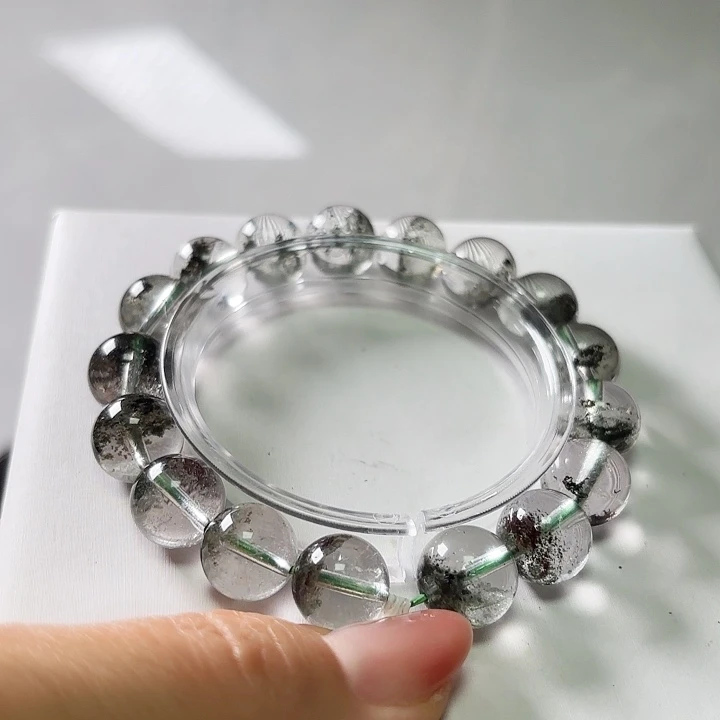 未镶嵌手链水晶绿幽灵12mm满天星
