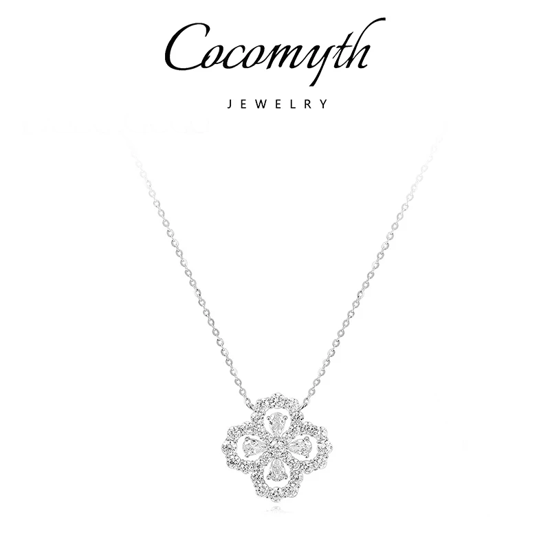 【云溪专属】COCOmyth轻银色四花项链D548