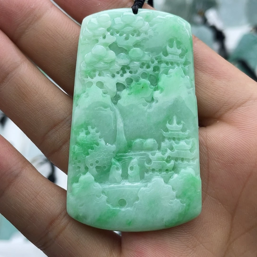 颈饰未镶嵌翡翠滨翡翠