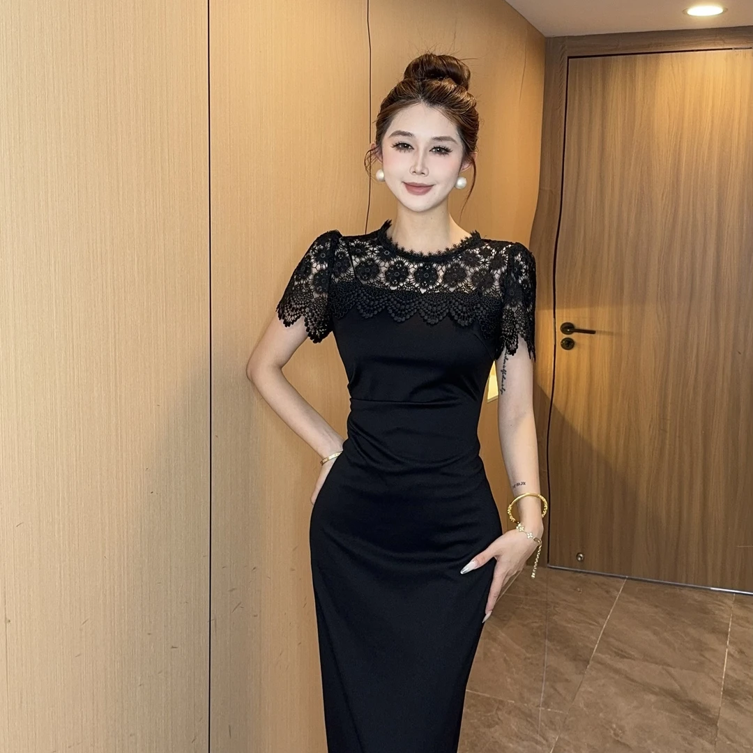 【MD原创·宵夜】2025夏季新款显瘦气质修身后妈裙2025新款爆款洋气