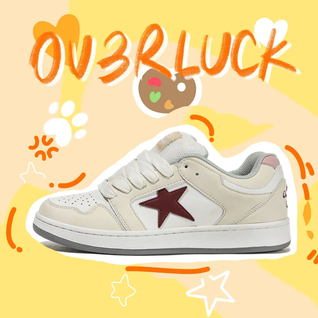 OVERLUCK原创潮流百搭学生情侣夏季复古时尚经典星星低帮软底板鞋