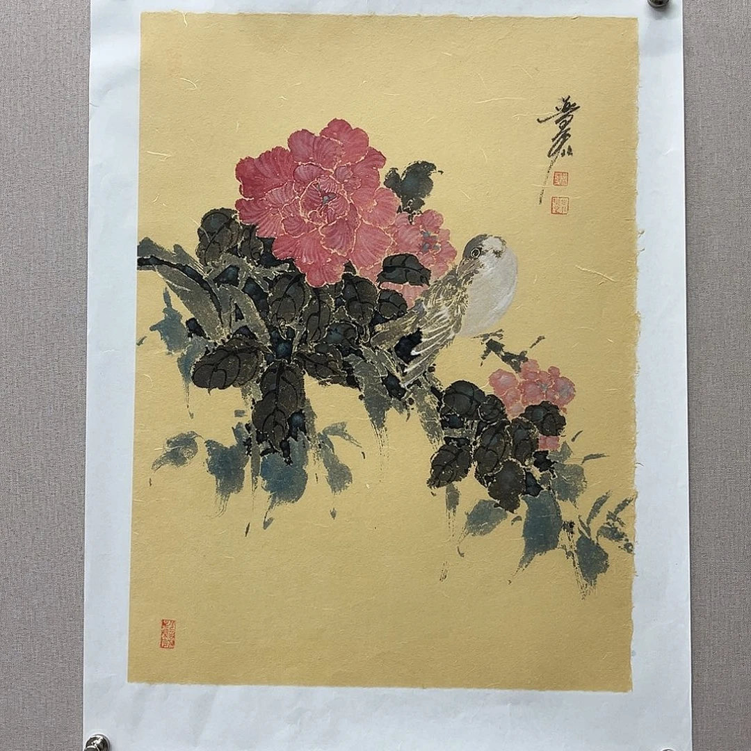 国画艺术家真人手绘