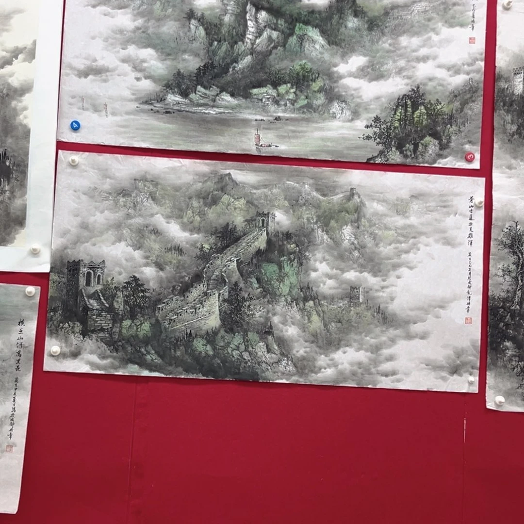 無***心国画绘画作品多次参加全国