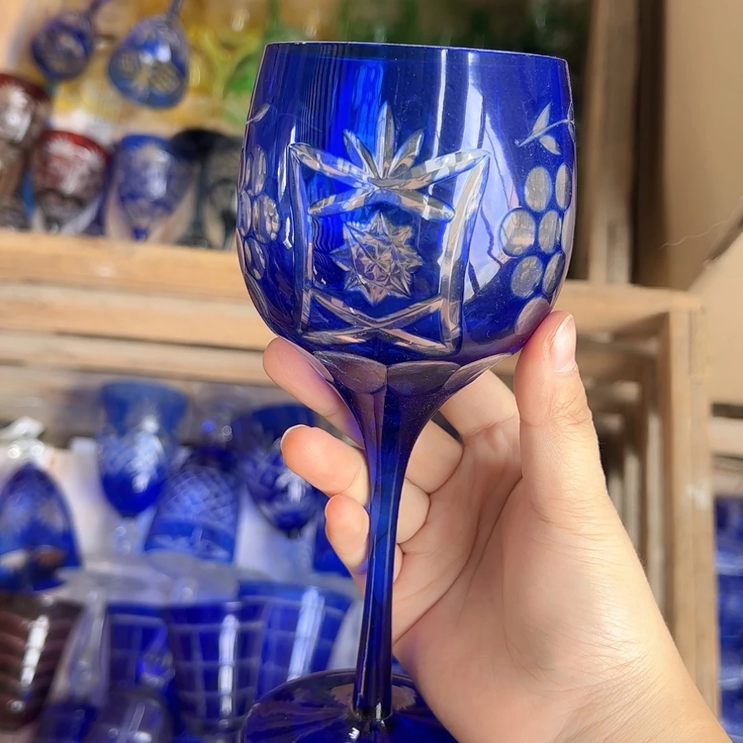 水晶玻璃高脚款微瑕一个