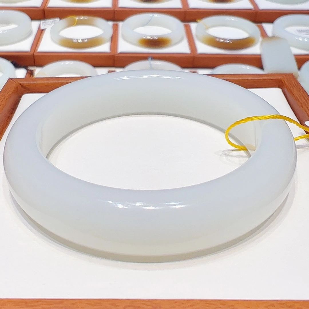 和田玉未镶嵌手镯羊脂白5253