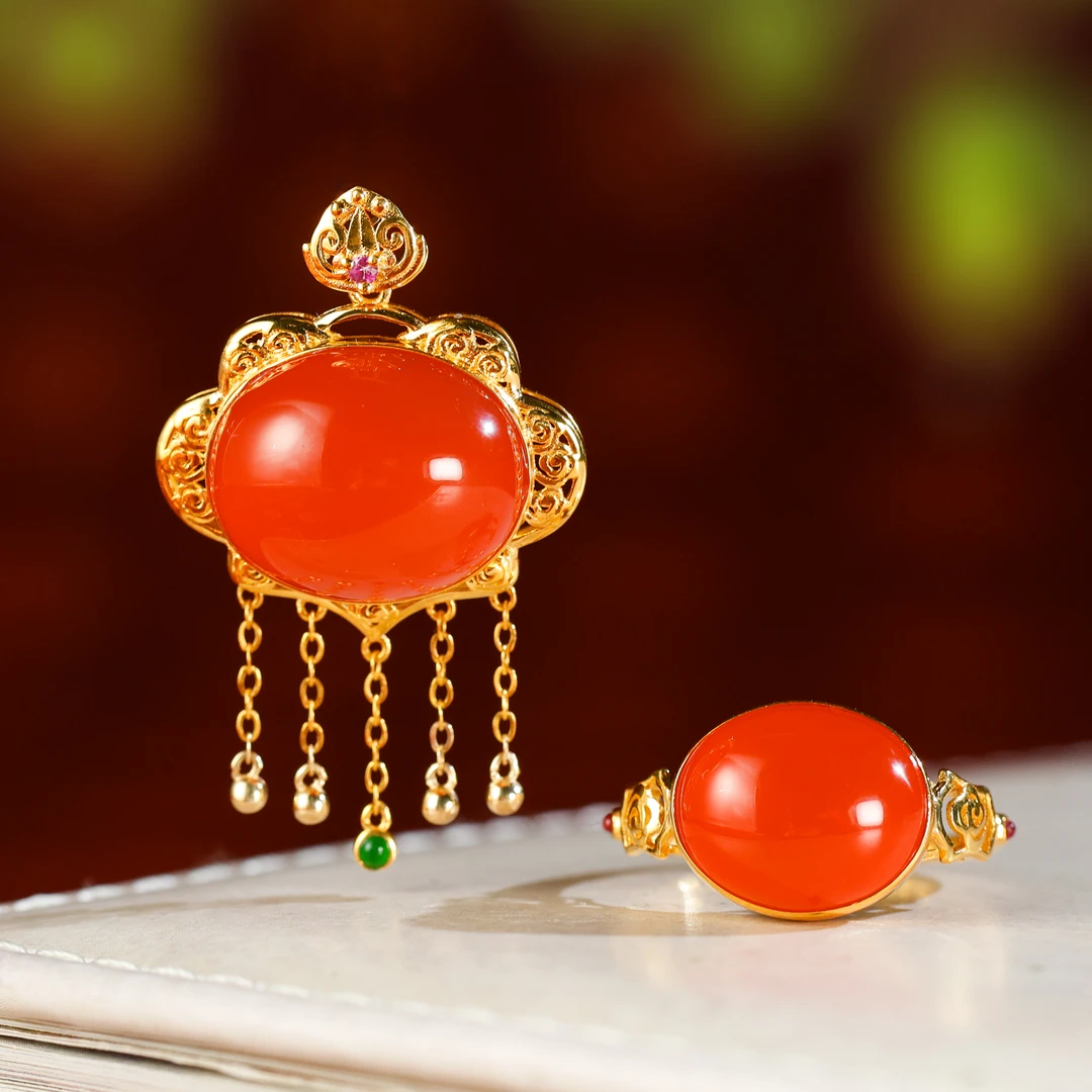 巳巳如意/18K宝石级河湾冰红如意藏品级套装