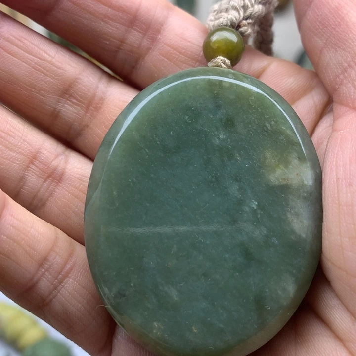 【闪购商品】岫岩河磨玉（透闪石质玉）吊坠未镶嵌