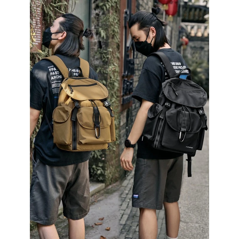 双肩包男士2025新款户外登山运动轻便旅行背包学生电脑书包大容量