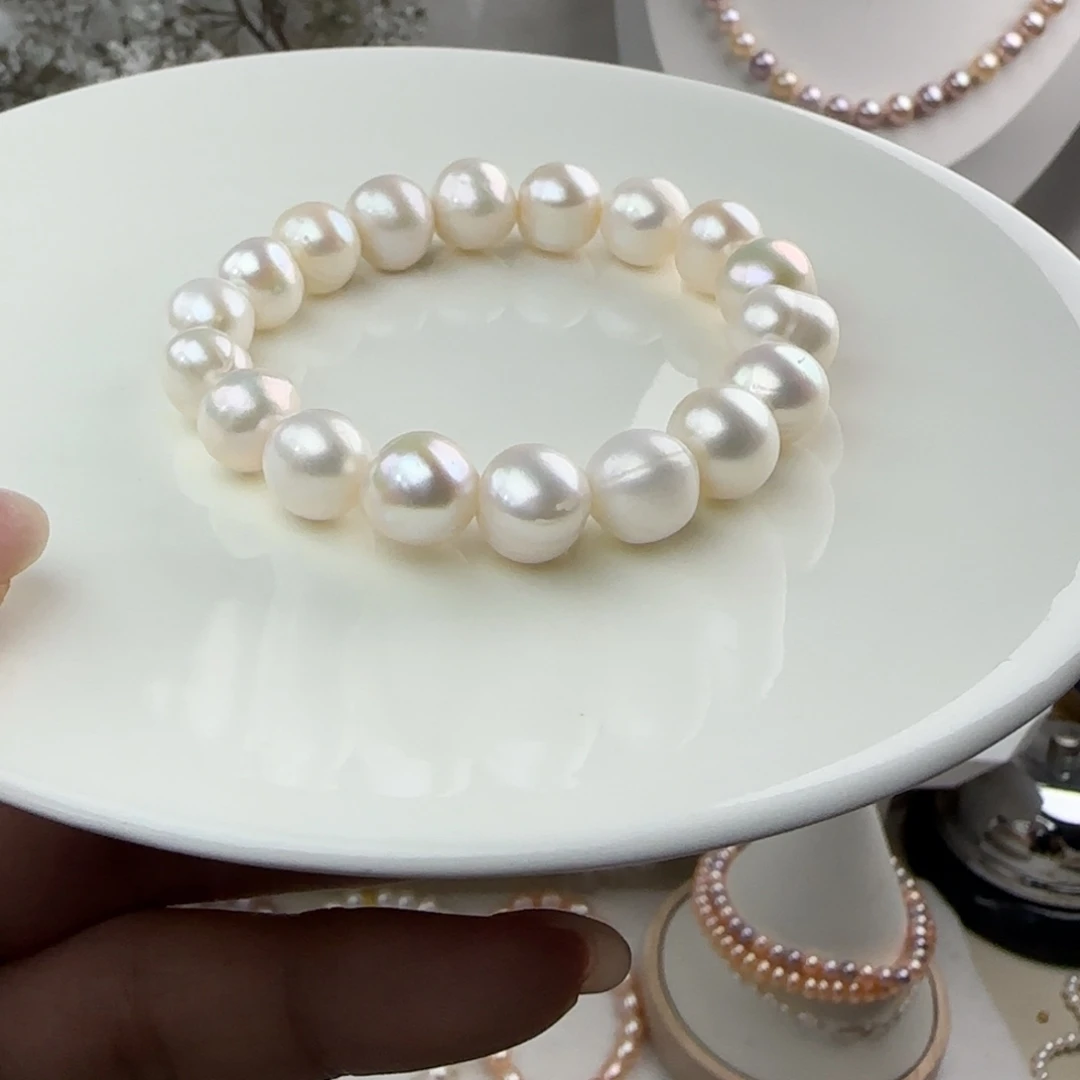 未镶嵌淡水珍珠手绳11mm微瑕