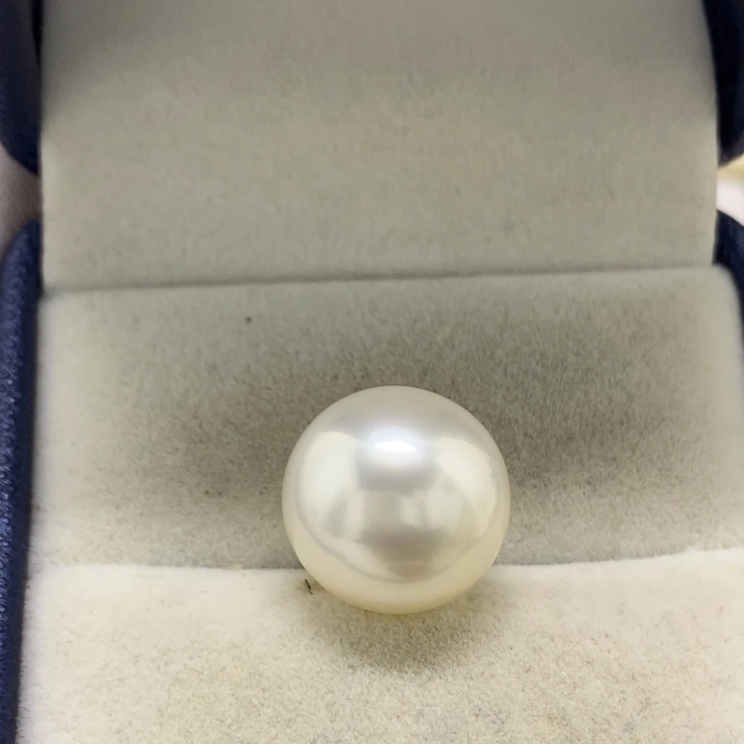 未镶嵌颈饰海水珍珠13.5澳白对珠