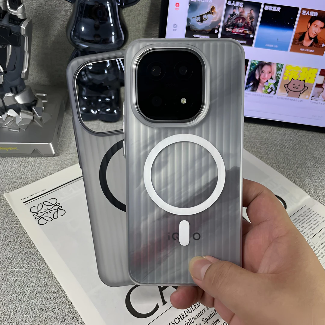 瓦楞适用iQOO15手机壳磁吸光栅高透不发黄pc硬壳iq00爱酷15保护套