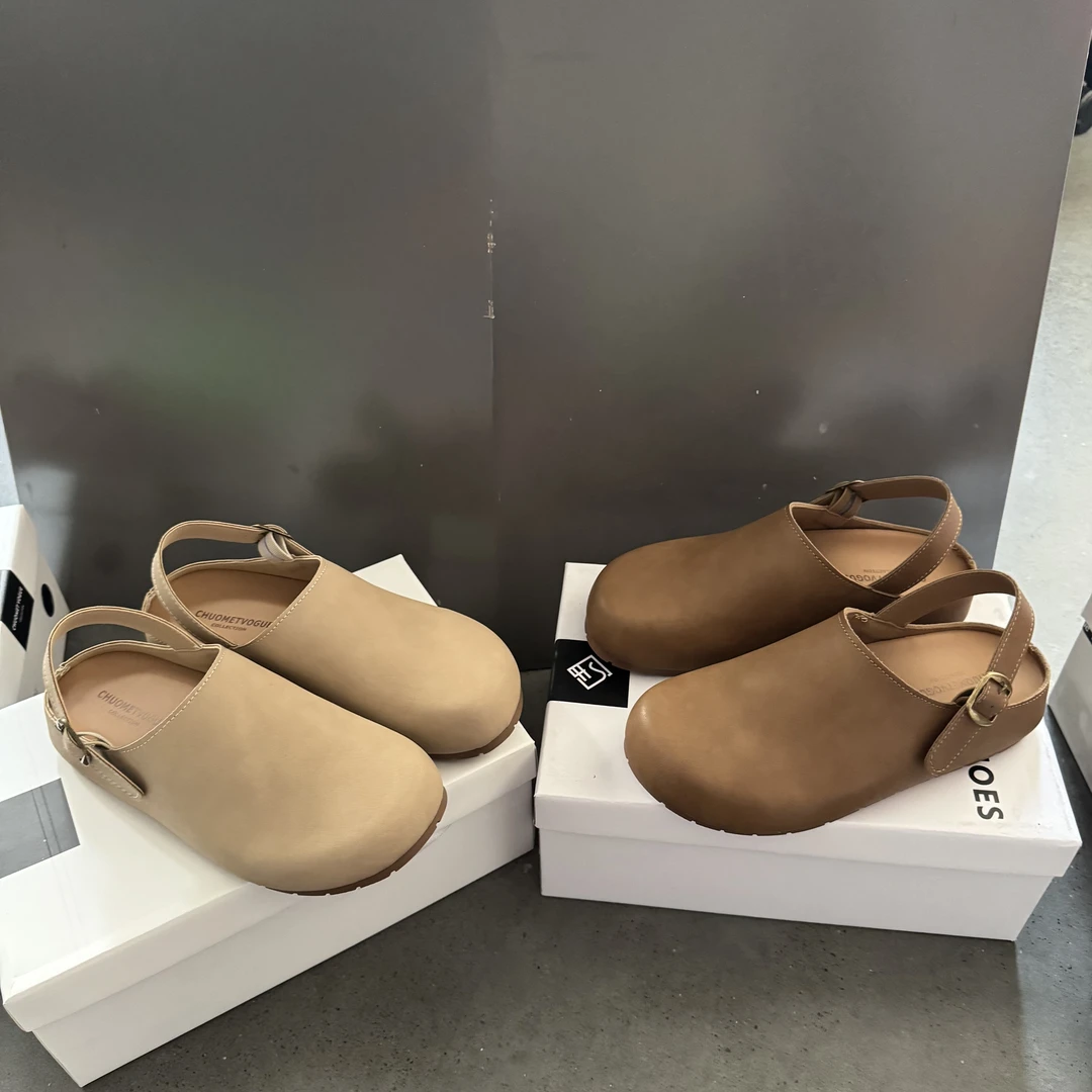 【撤柜！包头！简约  勃肯鞋！ 数量不多】春季百搭勃肯半拖鞋