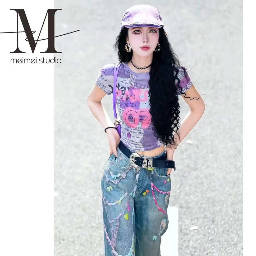 MEIMEI STUDIO【字母】欧货新款时尚百搭短袖272-30472855
