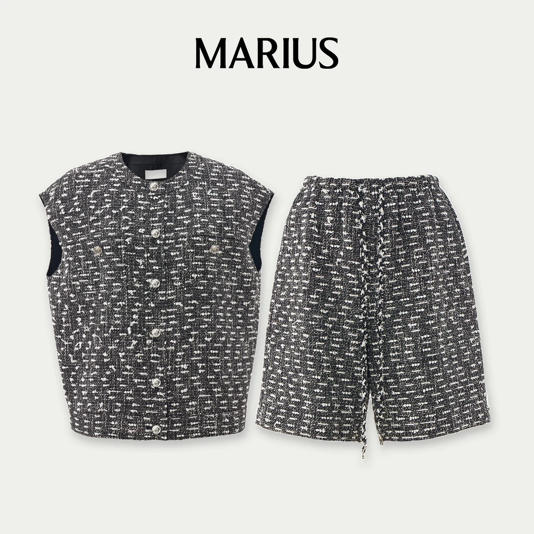 MARIUS廓形休闲小香马甲裤子套装