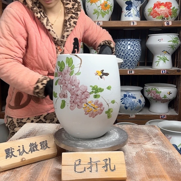 摆件但盆紫藤新款陶瓷陶瓷