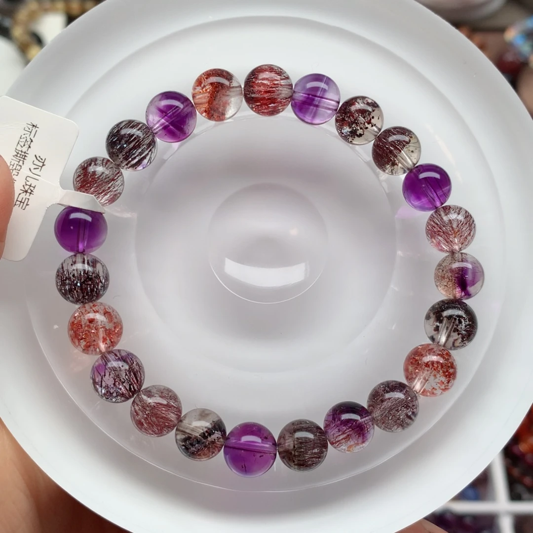 未镶嵌手链水晶透体黑加仑8