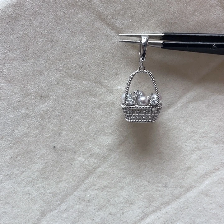 吊坠(不含链)海水珍珠银S925镶嵌