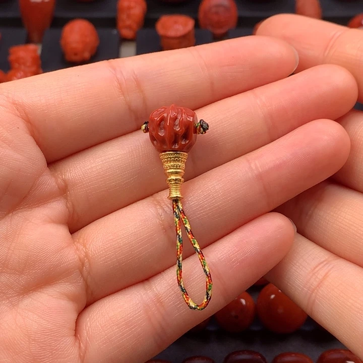 南红玛瑙未镶嵌分体三通10MM