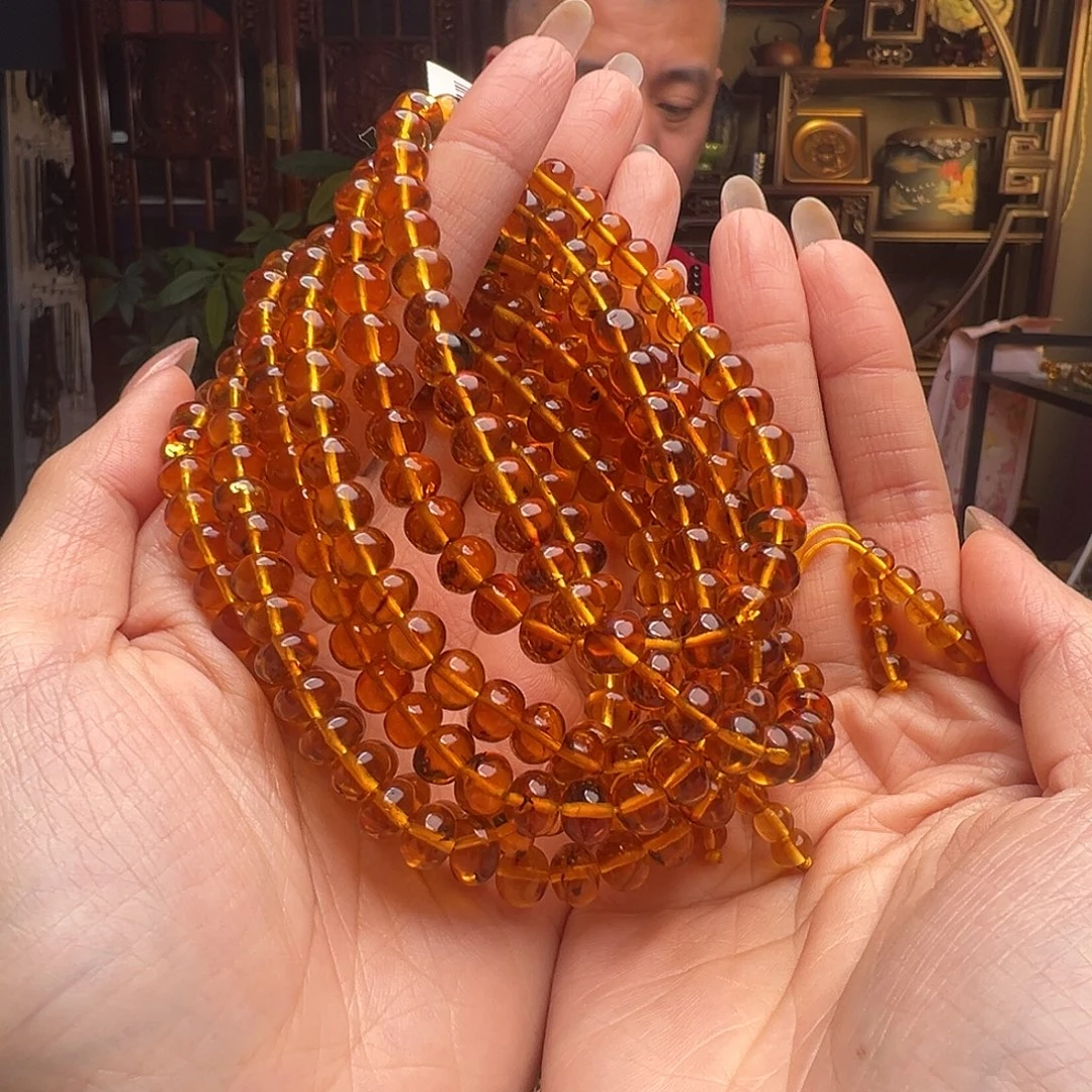 琥珀未镶嵌裸石抚顺琥珀20543-6七多样性发其一