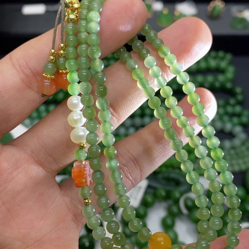 【闪购商品】和田玉(碧玉)颈饰银S925镶嵌