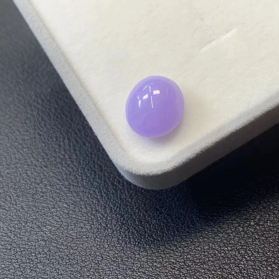 【金鑫】红春紫罗兰蛋面翡翠戒面*老种红春紫正缅A货简约厚装