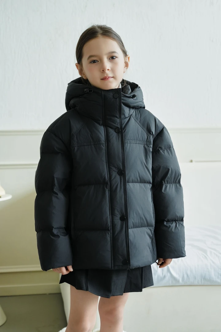 中童连帽极寒保暖宽松时尚韩版鸭绒羽绒服77969
