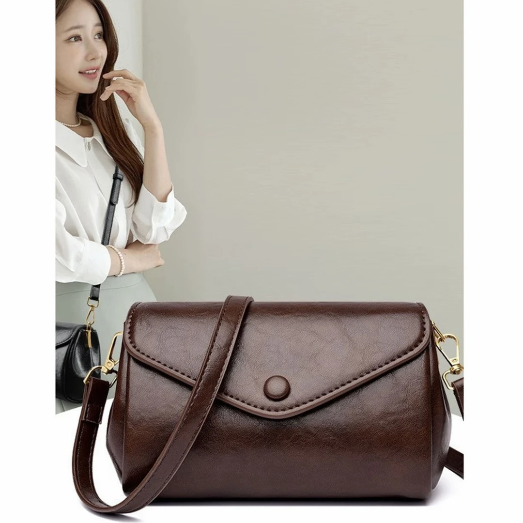 【ASKN】2025新款多隔层单肩包气质百搭斜挎包休闲简约通勤信封包