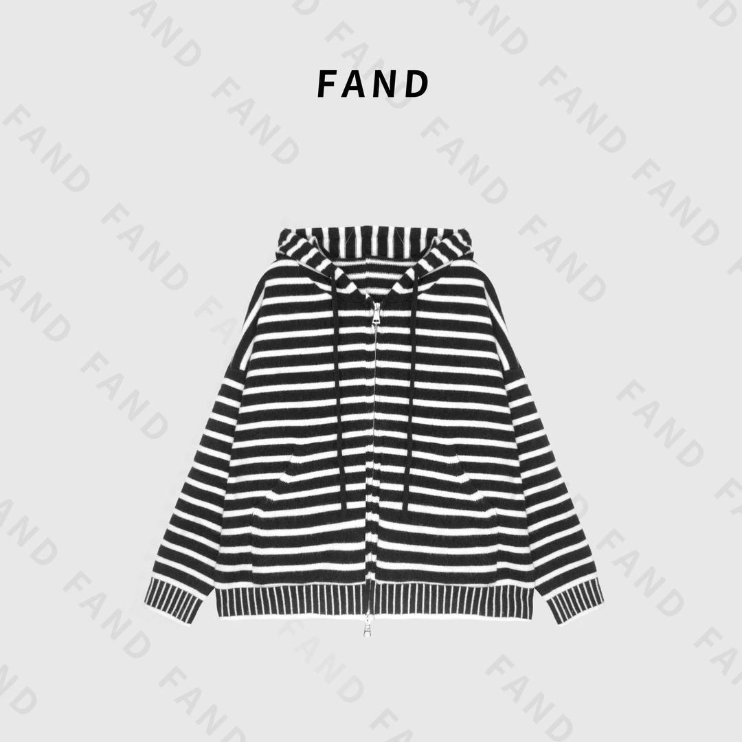 FAND妍妍【条纹上衣】针织两件套装搭配早秋小个子宽松慵懒风毛衣