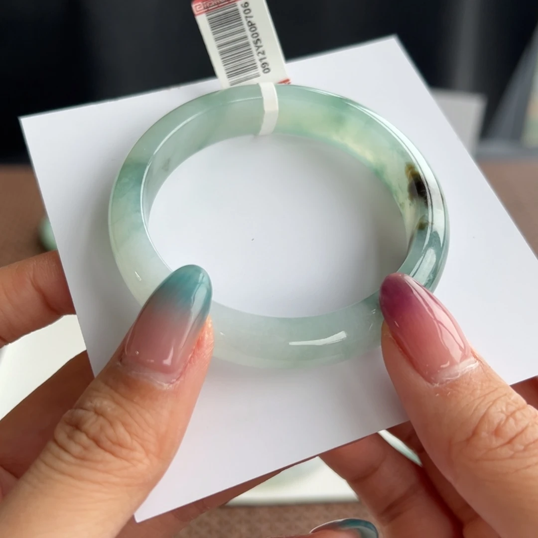 翡翠未镶嵌手镯9号 52.1