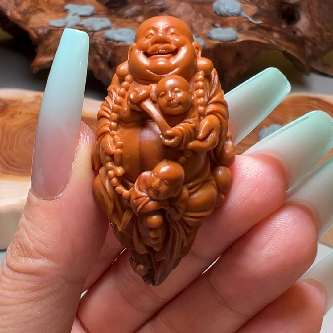 橄榄核吊坠五子弥勒