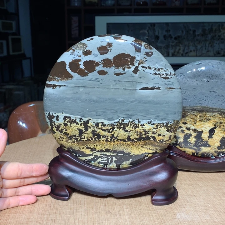 广西国画石摆件，观赏收藏