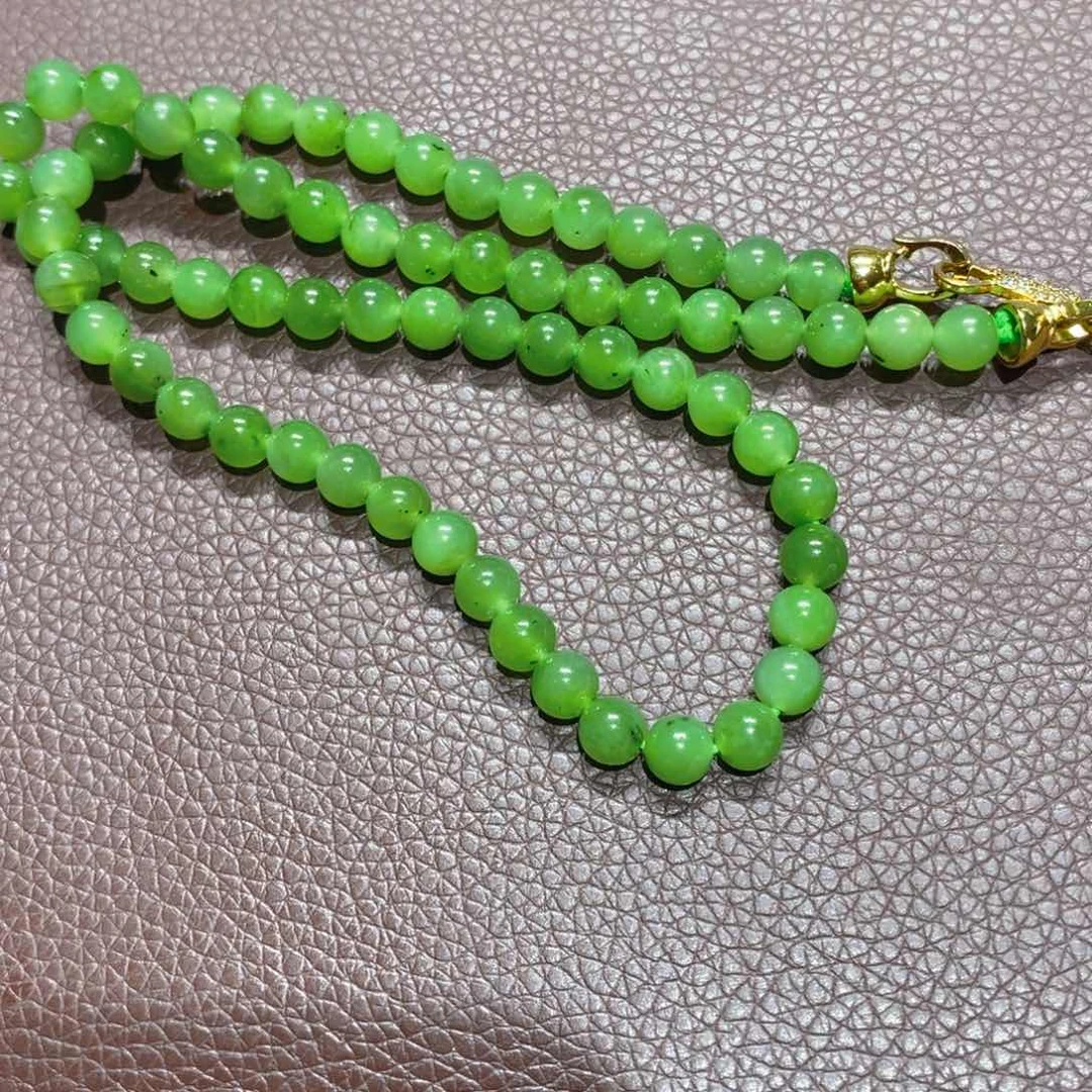 和田玉（碧玉）颈饰银S925镶嵌