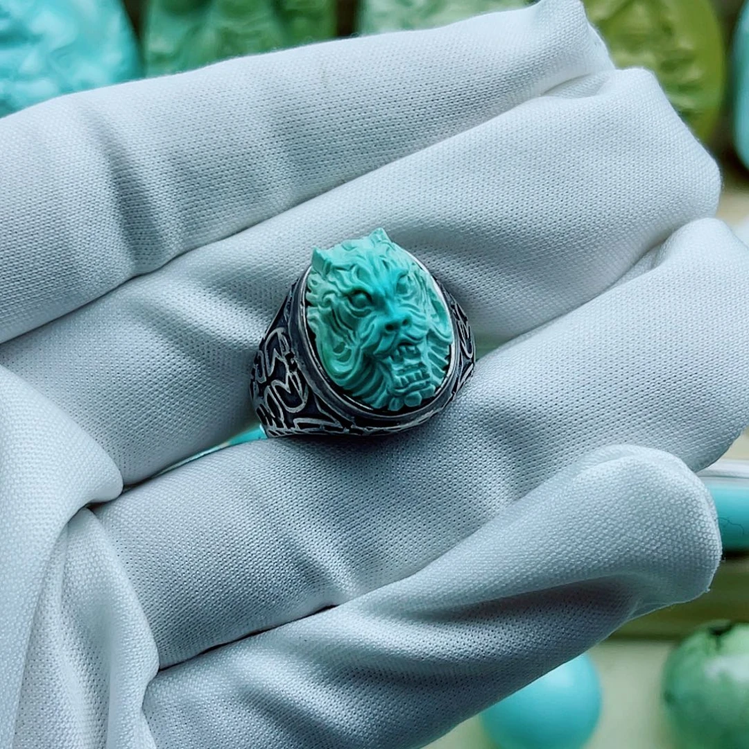 绿松石银S925镶嵌珠宝奇石